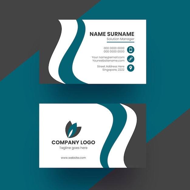 Modern and simple business card design template