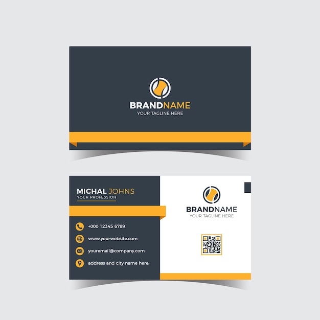 modern and simple business card design vector template