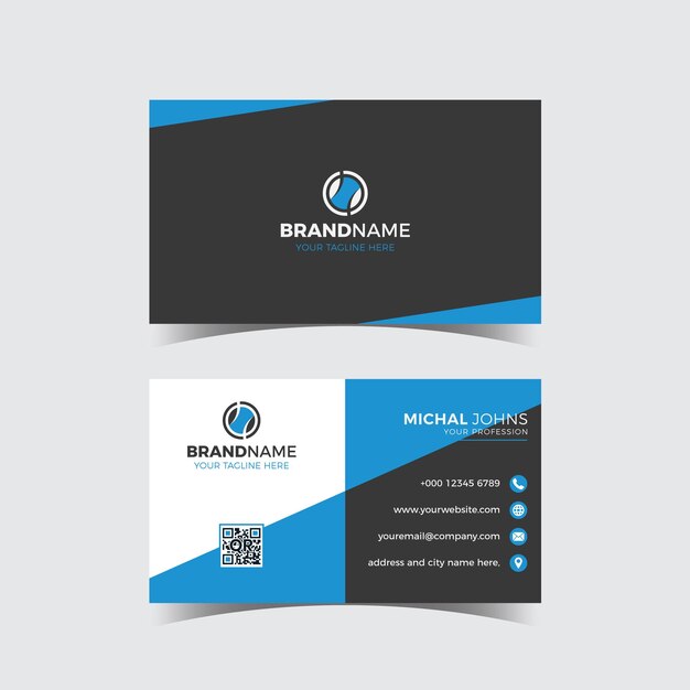 Vector modern and simple business card design vector template