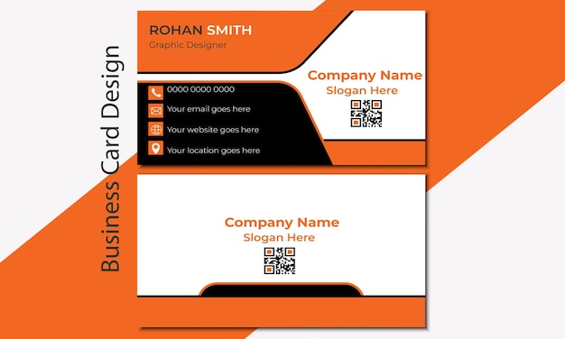 Modern simple business card template design