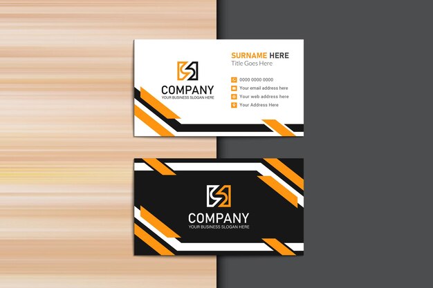 Modern simple business card template Flat Design