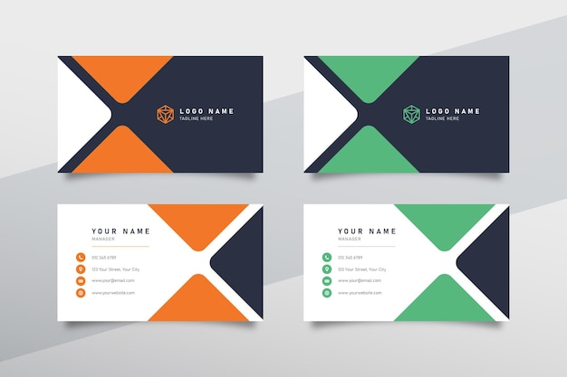 Vector modern simple business card template