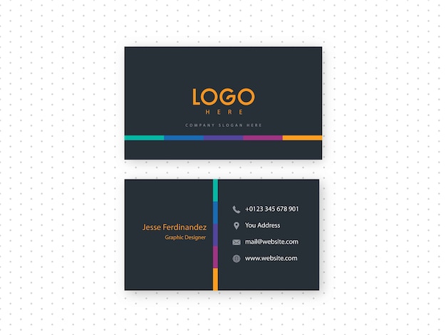 Vector modern simple business card template