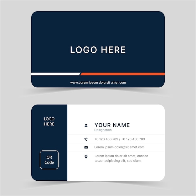 Modern simple Business card vector template design