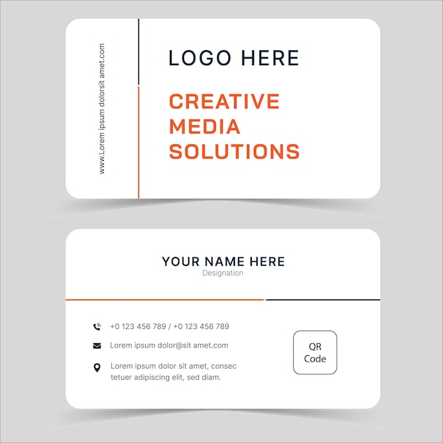 Vector modern simple business card vector template design