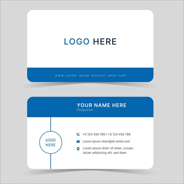 Vector modern simple business card vector template design