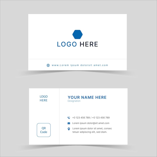 Vector modern simple business card vector template design