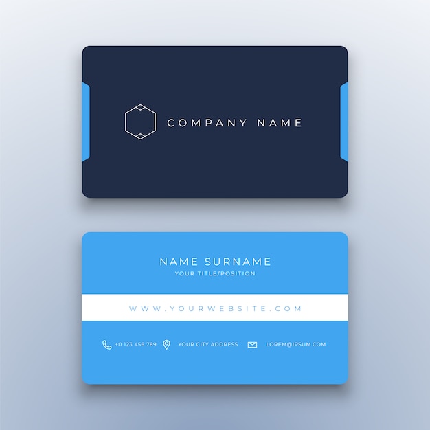 Modern Simple Business Card  on White 