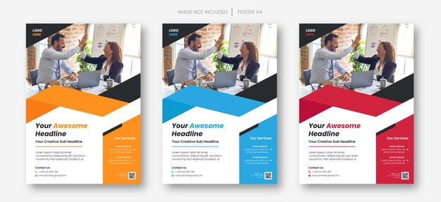 Vector modern and simple business flyer template 8