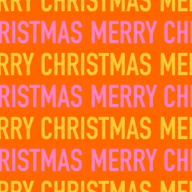 Vector modern and simple christmas text seamless pattern