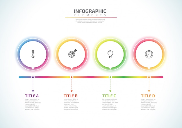 近代的でシンプルなCircle Infographic for Business