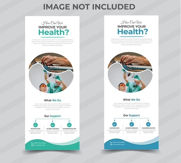 modern simple corporate rollup standee xbanner template