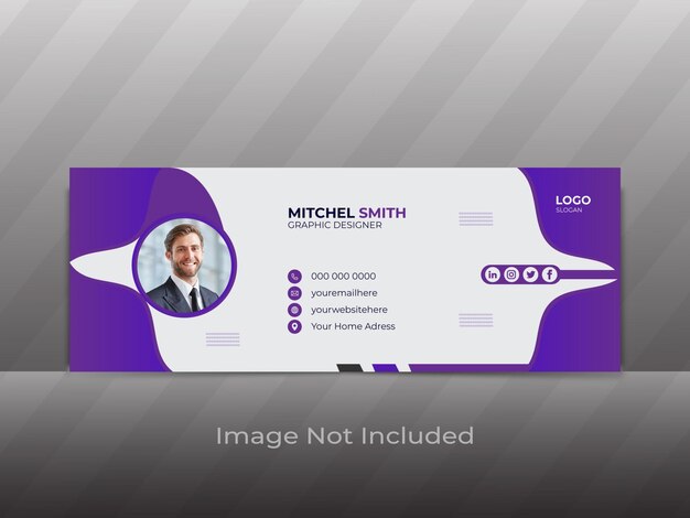 Modern and simple email signature design templates