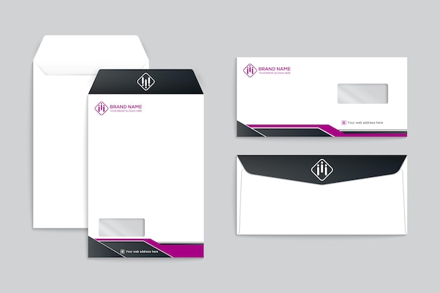 Modern simple envelope template for company