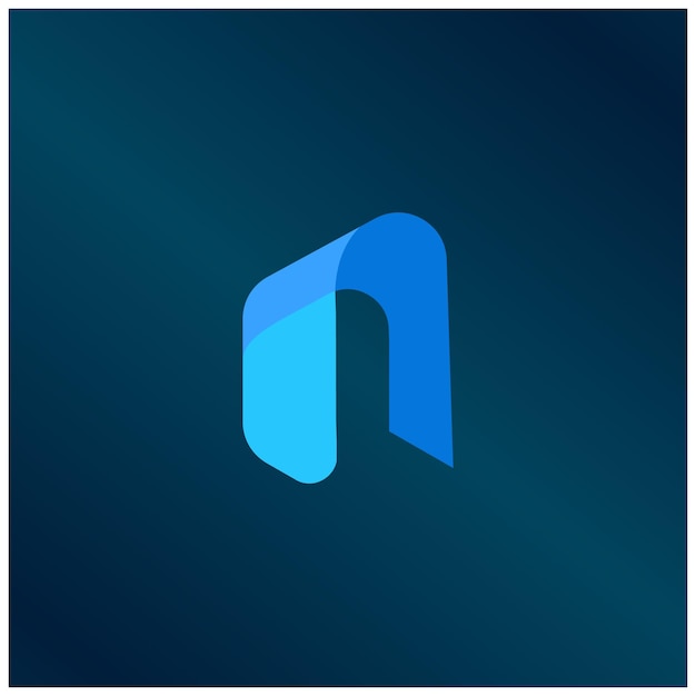Современный простой инициал n с технологическим логотипом стилетех логотип дизайнneo логотип дизайн вектор