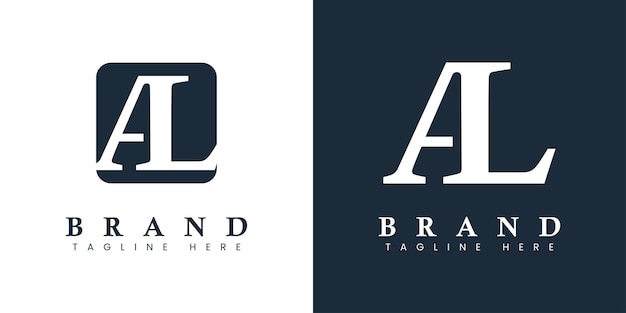 Modern and simple Letter AL Logo suitable for any business with AL or LA initials