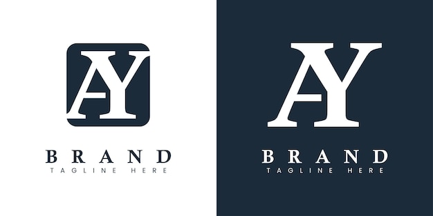 Modern and simple Letter AY Logo suitable for any business with AY or YA initials