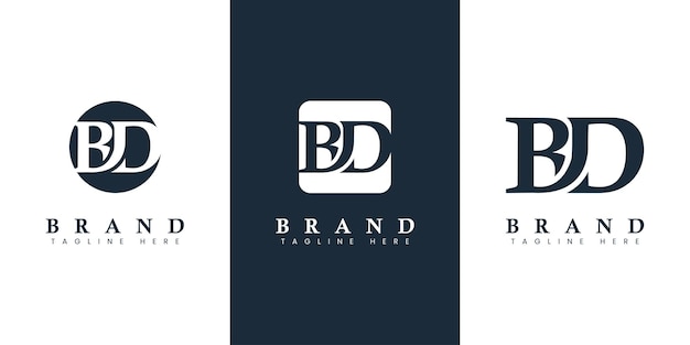 BC 또는 DB 이니셜이 있는 모든 비즈니스에 적합한 현대적이고 단순한 Letter BD 로고