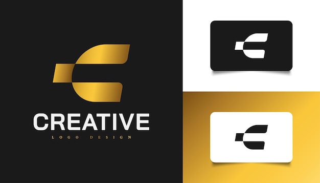 Vector modern and simple letter c logo design in gold gradient. graphic alphabet symbol for corporate business identity