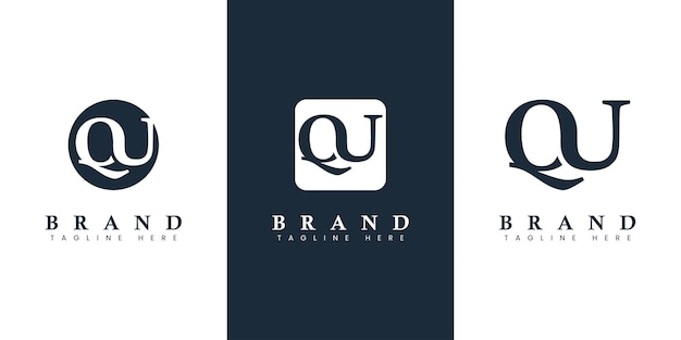 Modern and simple Letter QU Logo suitable for any business with QU or UQ initials