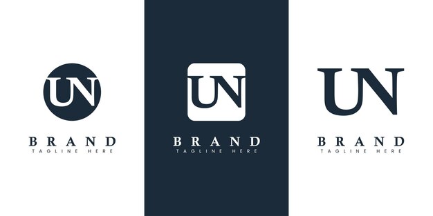 Logo lettera un moderno e semplice adatto a qualsiasi attività commerciale con iniziali un o nu