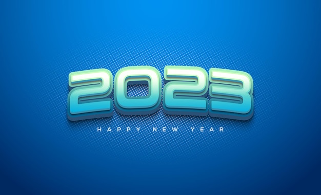 Vector modern and simple line happy new year 2023