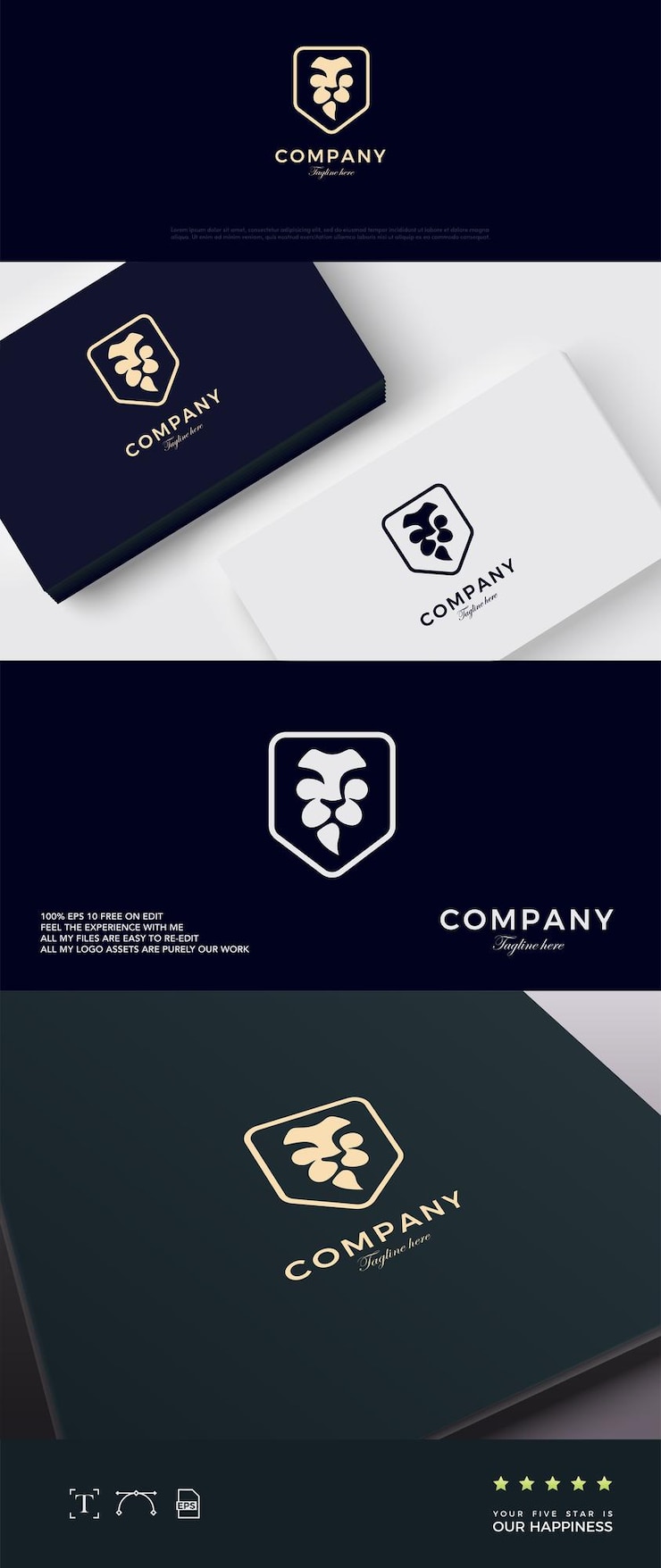 modern and simple lion face logo