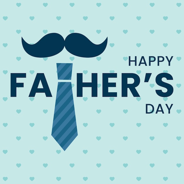 Vector modern simple lovely beautiful happy father's day greeting design template for a social media poster