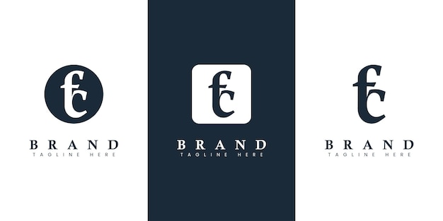 Modern and simple Lowercase FC Letter Logo suitable for any business with FC or CF initials