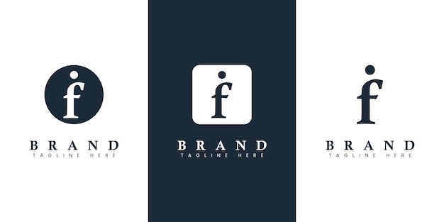 Vettore logo della lettera fi minuscola moderno e semplice adatto a qualsiasi attività commerciale con iniziali fi o if