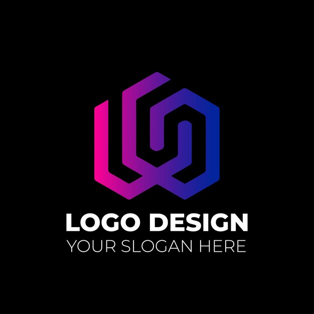 Design moderno e semplice del logo monogram