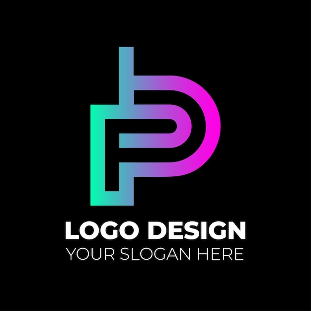 Vector modern simple monogram logo design