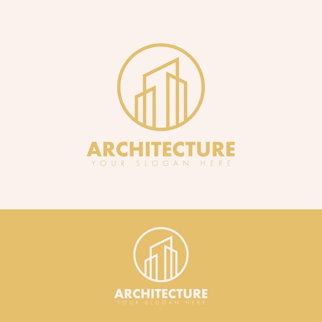 modern simple outline real estate building logo concept