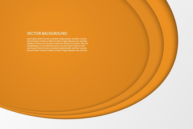 Vettore sfondo bianco e arancione ovale semplice moderno