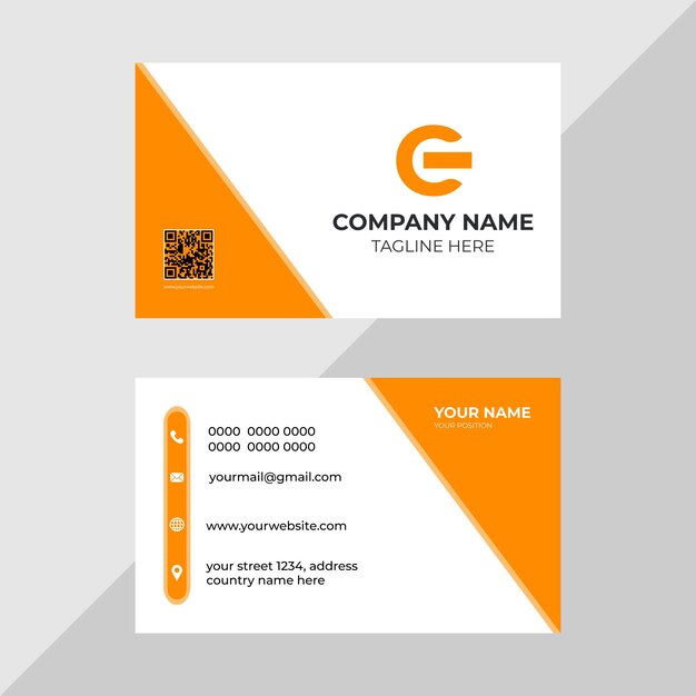 Vector modern and simple professional corporate business card design template