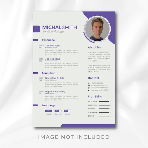 Modern simple  resume or cv template