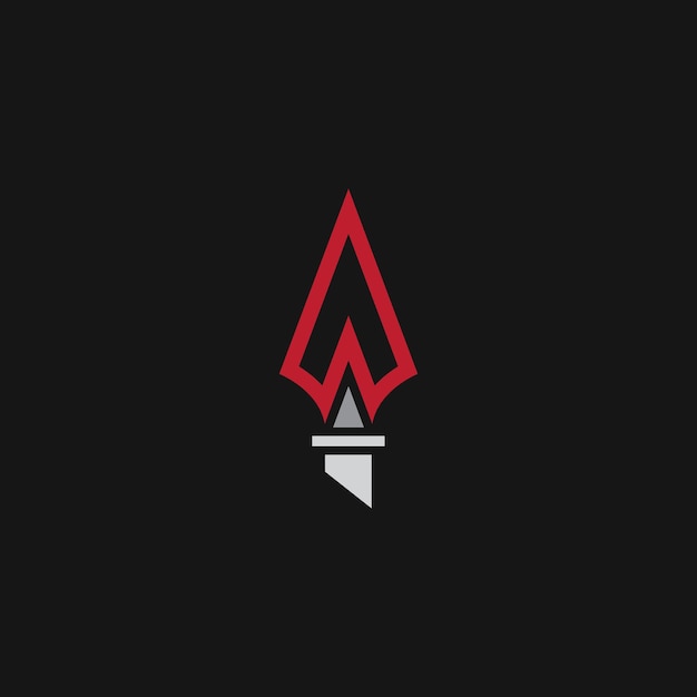 Modern simple spear logo design