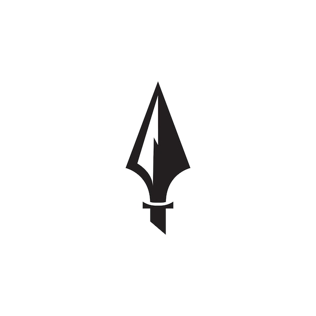 Modern simple spear logo design