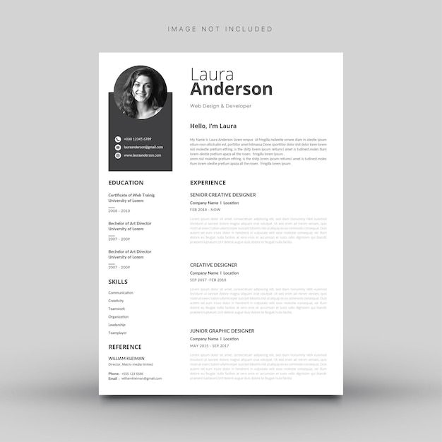 Vector modern simple template for curriculum