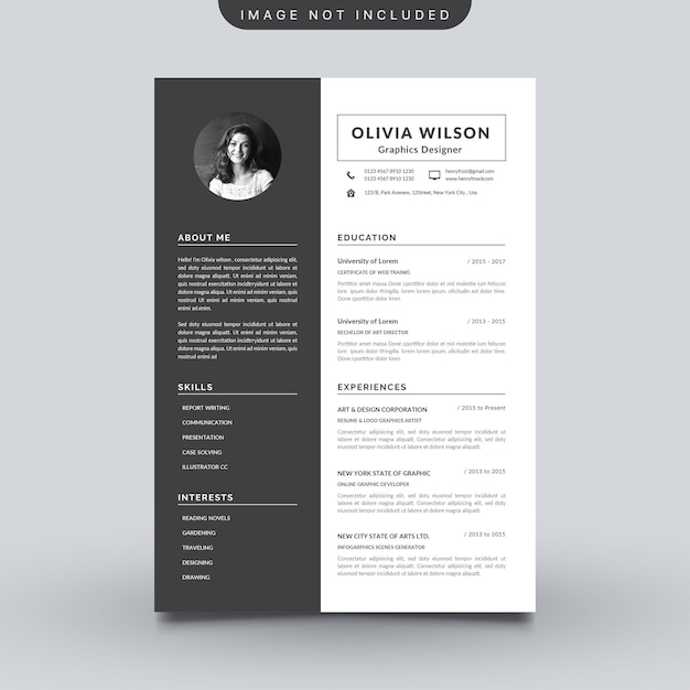 modern simple template for curriculum