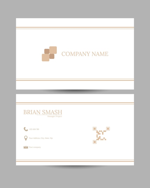 Vector modern simple vector business card template suitable for business cards promotions etc