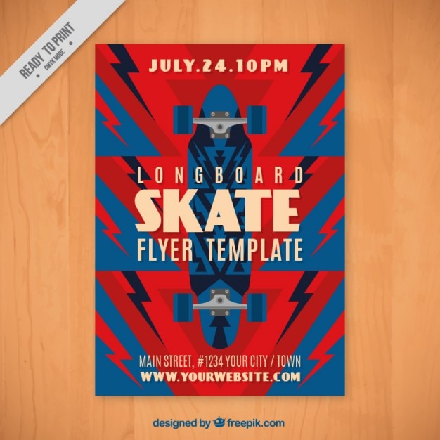 Vector modern skate flyer