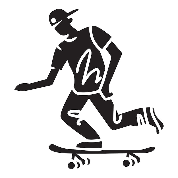 Vector modern skater icoon eenvoudige illustratie van modern skater vector icoon voor webontwerp geïsoleerd op witte achtergrond