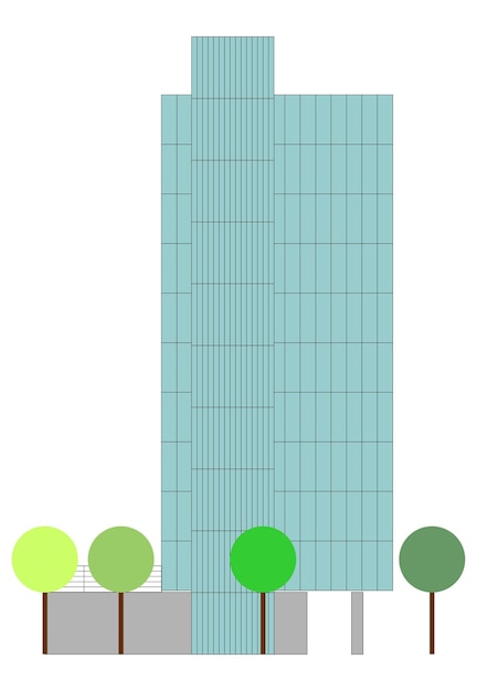 近代的な高層ビルの図