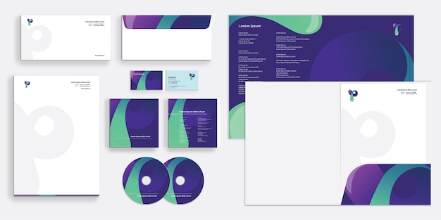 modern and sleek corporate business identity stationary