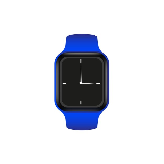 Modern smart watch with app icons. flat design of modern smart watch with concept fitness app