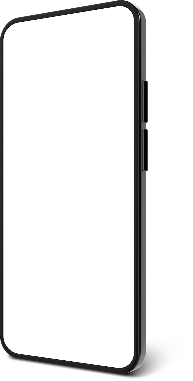 Vector 具有空白白屏幕的现代智能手机正在展示移动应用程序或网站设计呈现的潜力,强调数字设备技术的简单性和功能