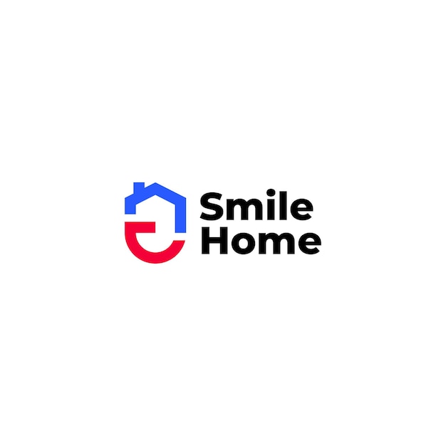 Современный дизайн логотипа Smile House для вашего бизнеса или компании