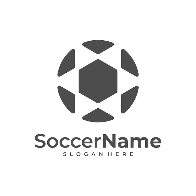 Vettore modello di logo di calcio moderno vettore di design del logo di calcio