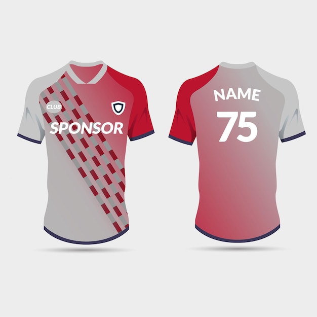 Modern soccer t-shirt design template.